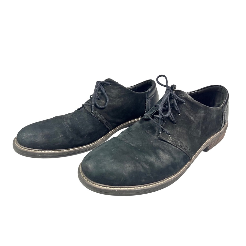 Naot Chief Mens Black Leather Nubuck Lace Up Derby Shoes EU 45 US 12 Business